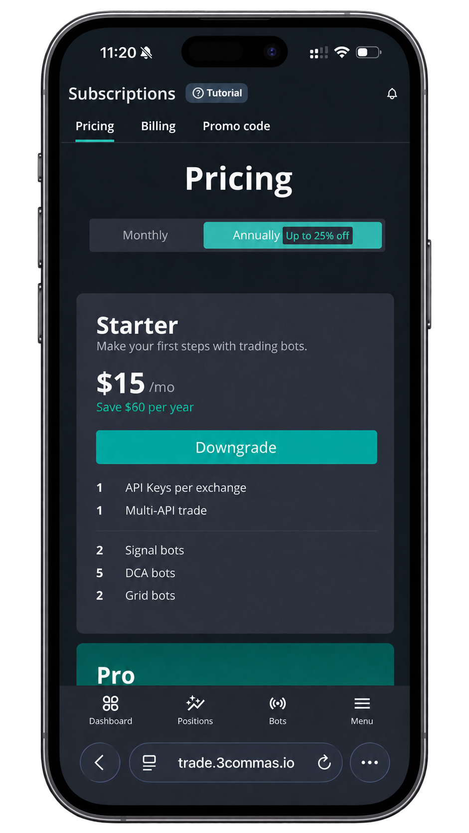 3commas mobile version 1