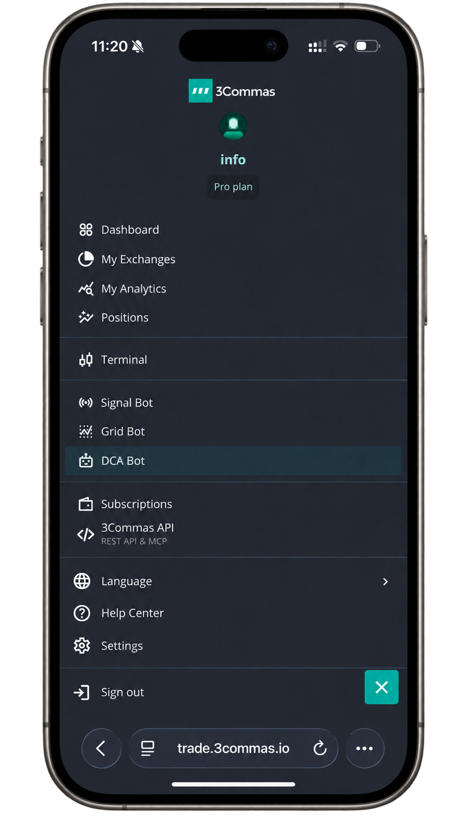 3commas mobile version 1