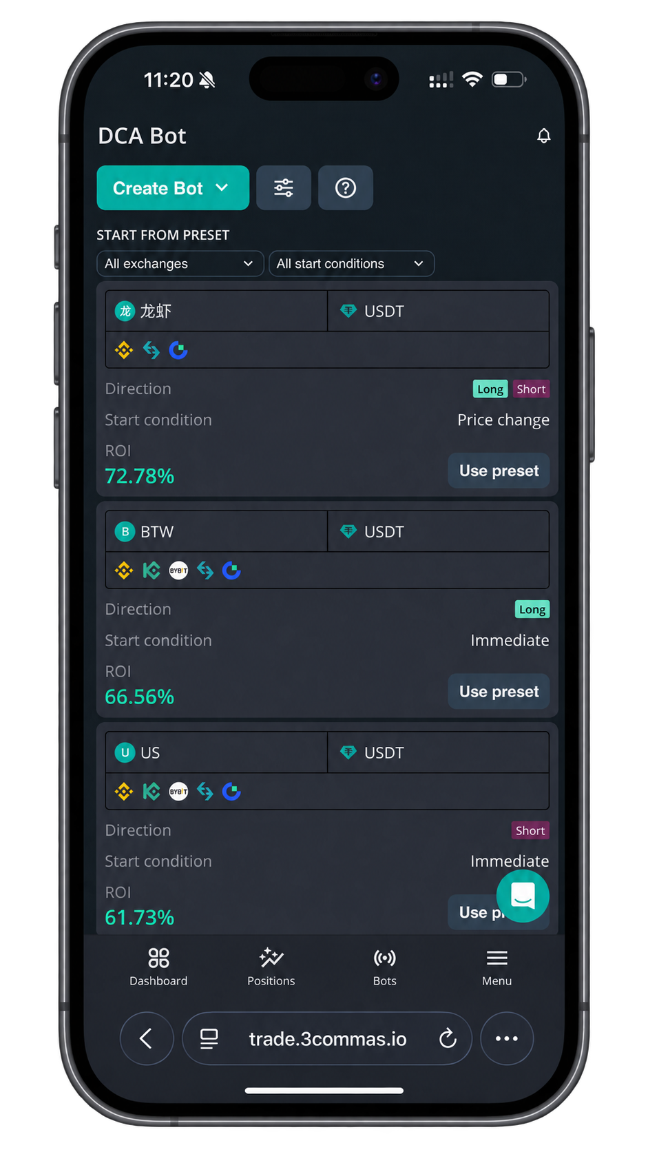 3commas mobile version 1