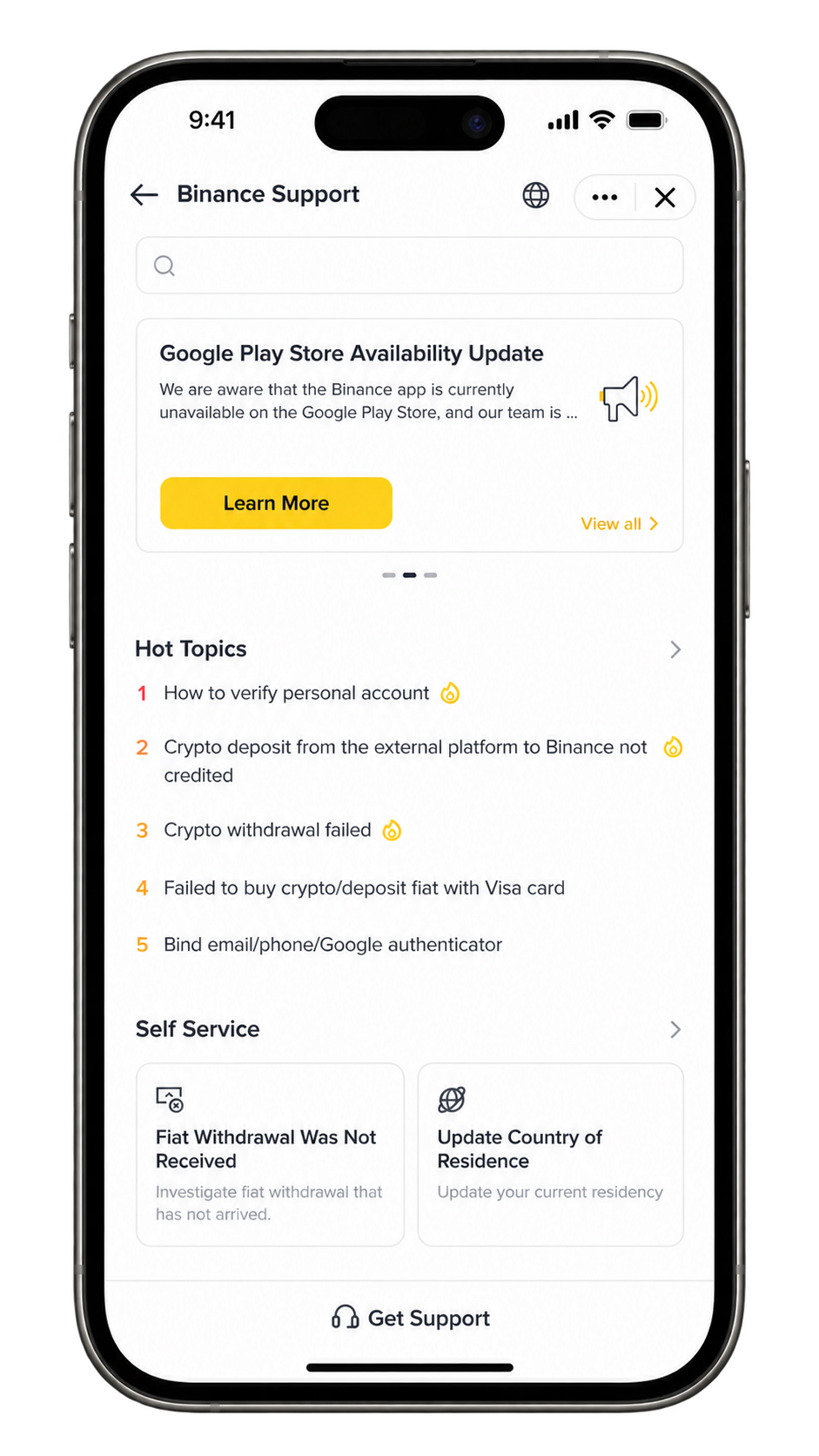 binance mobile experience