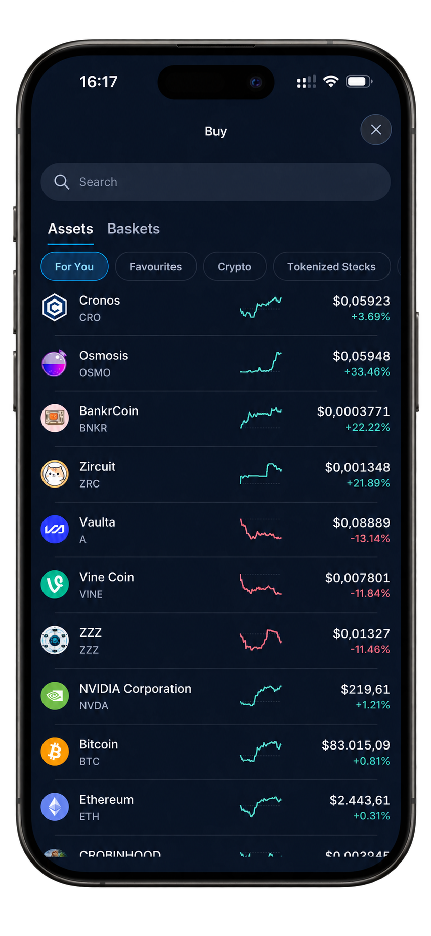 crypto.com mobile experience