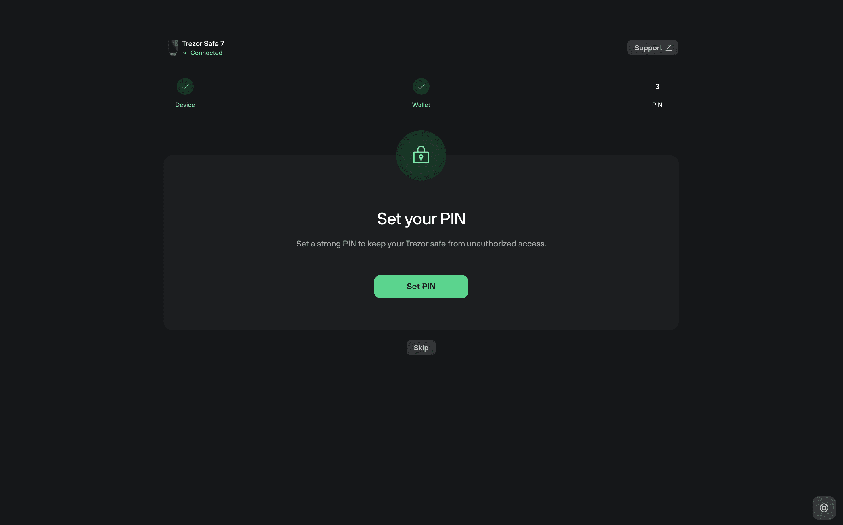 trezor safe 7 setup steps