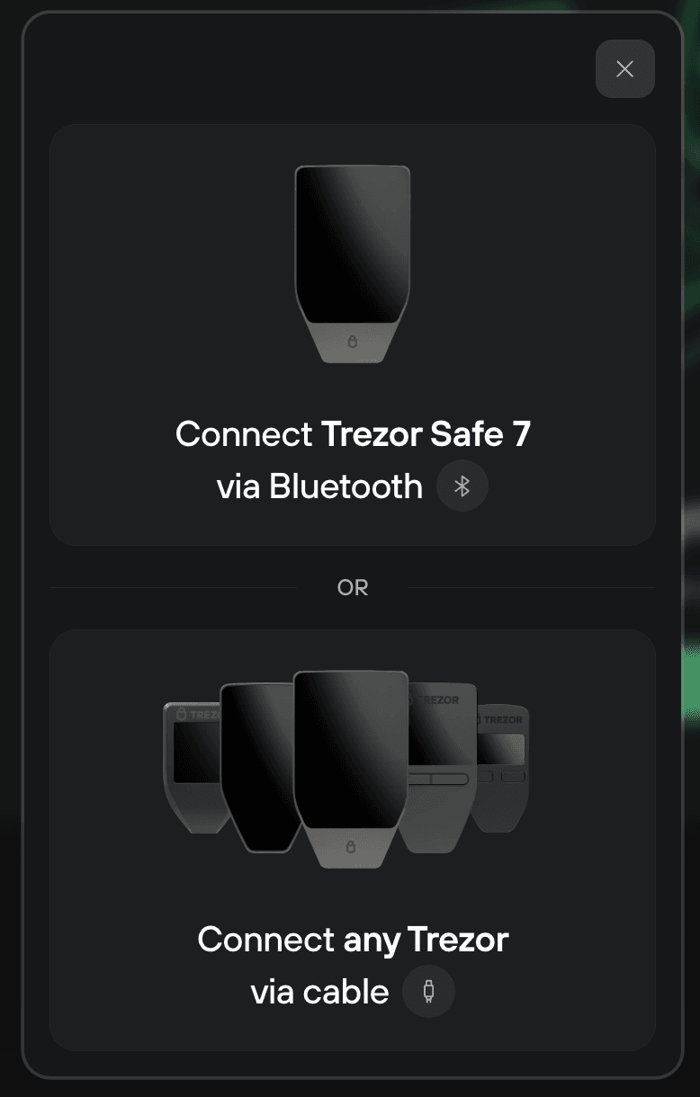 trezor safe 7 setup steps