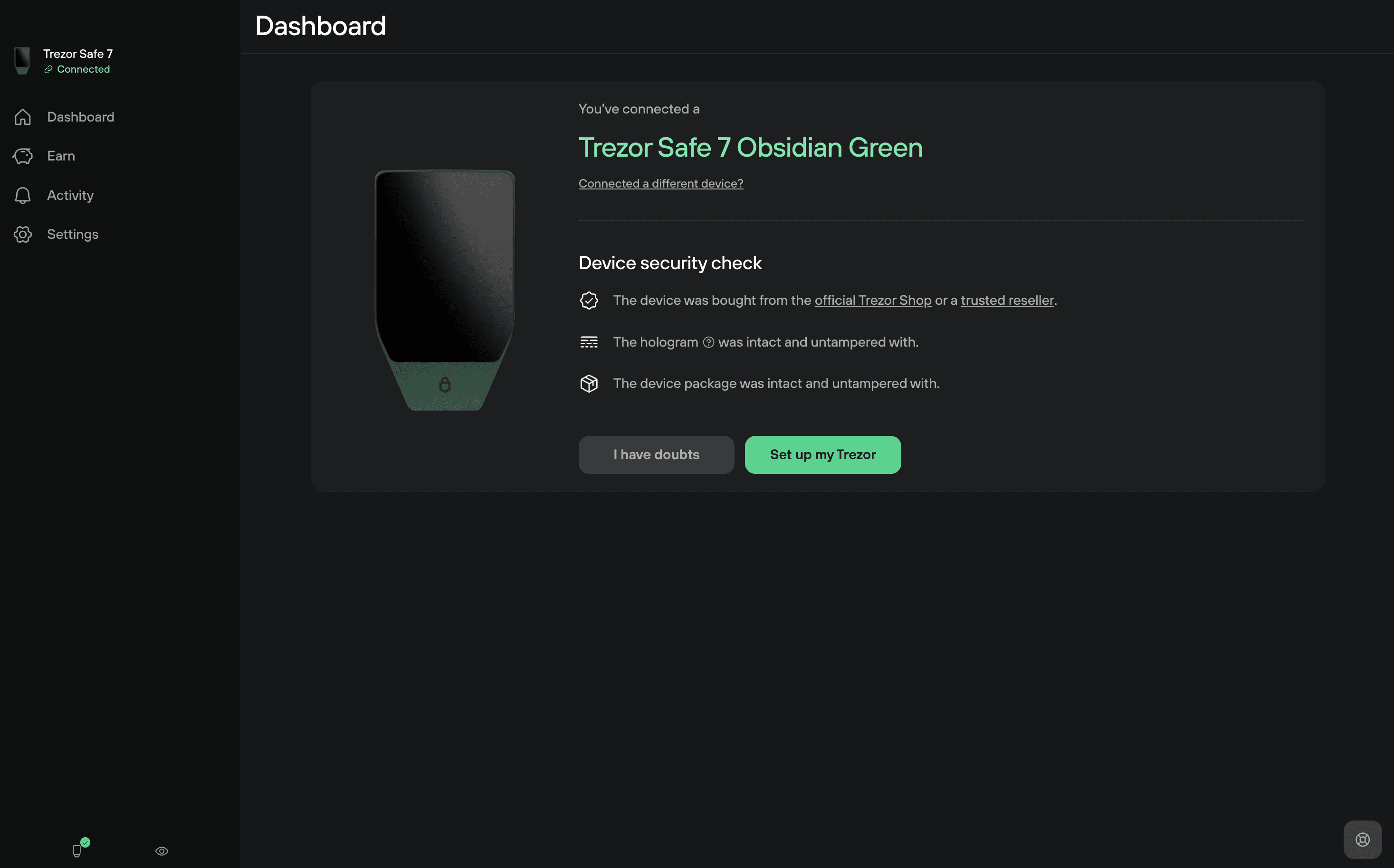 trezor safe 7 setup steps