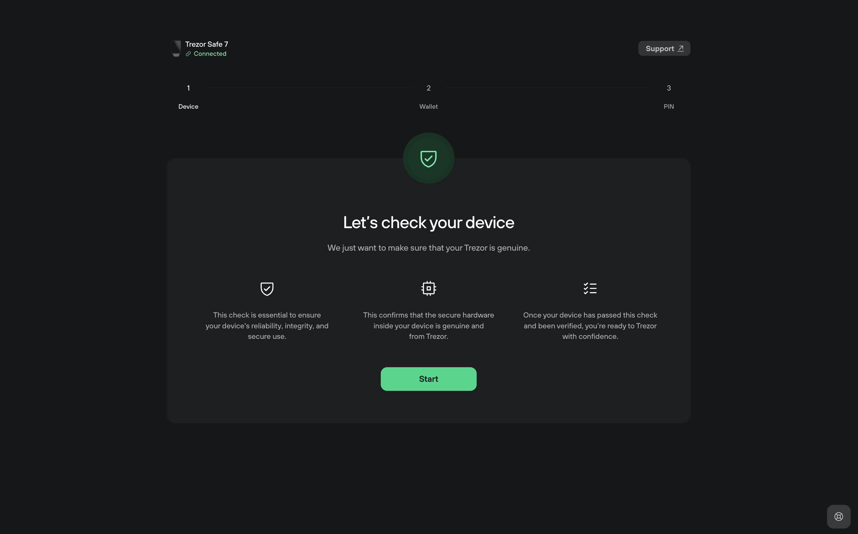 trezor safe 7 setup steps