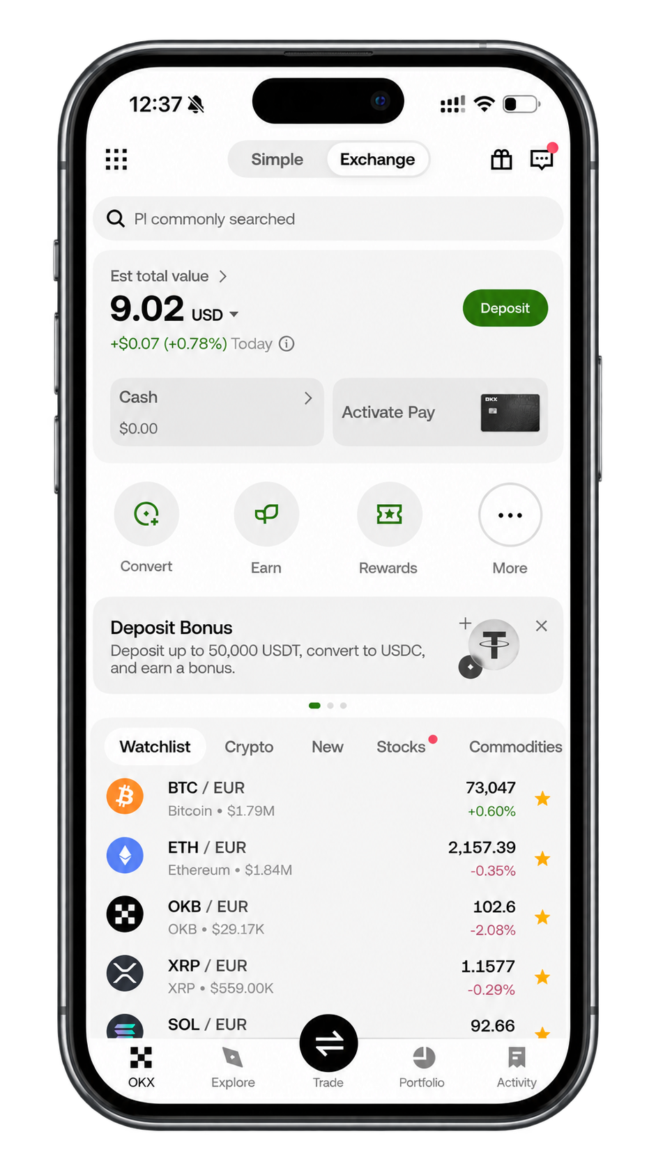 OKX Mobile exchange experience