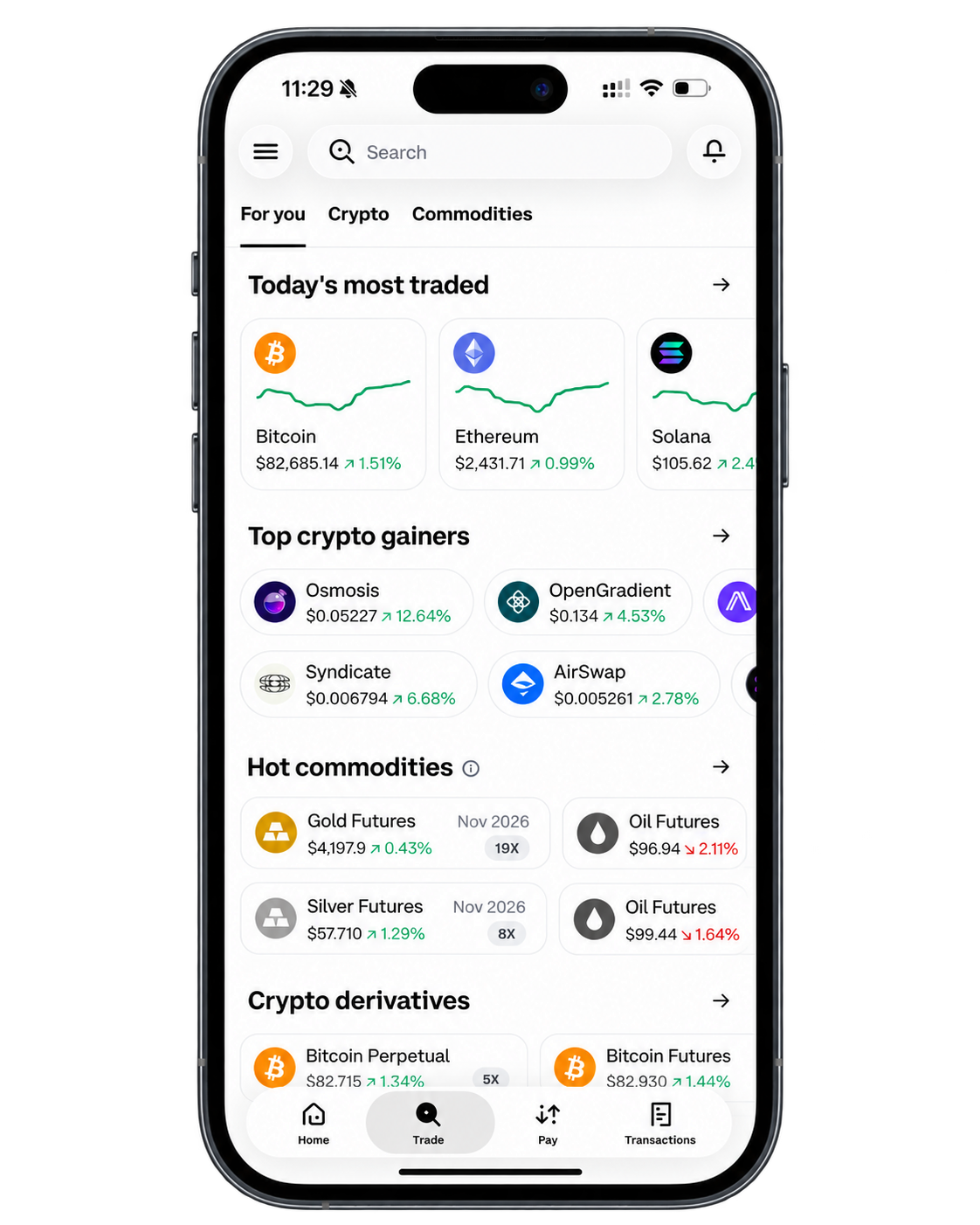 coinbase exchange crypto trading mobile experience