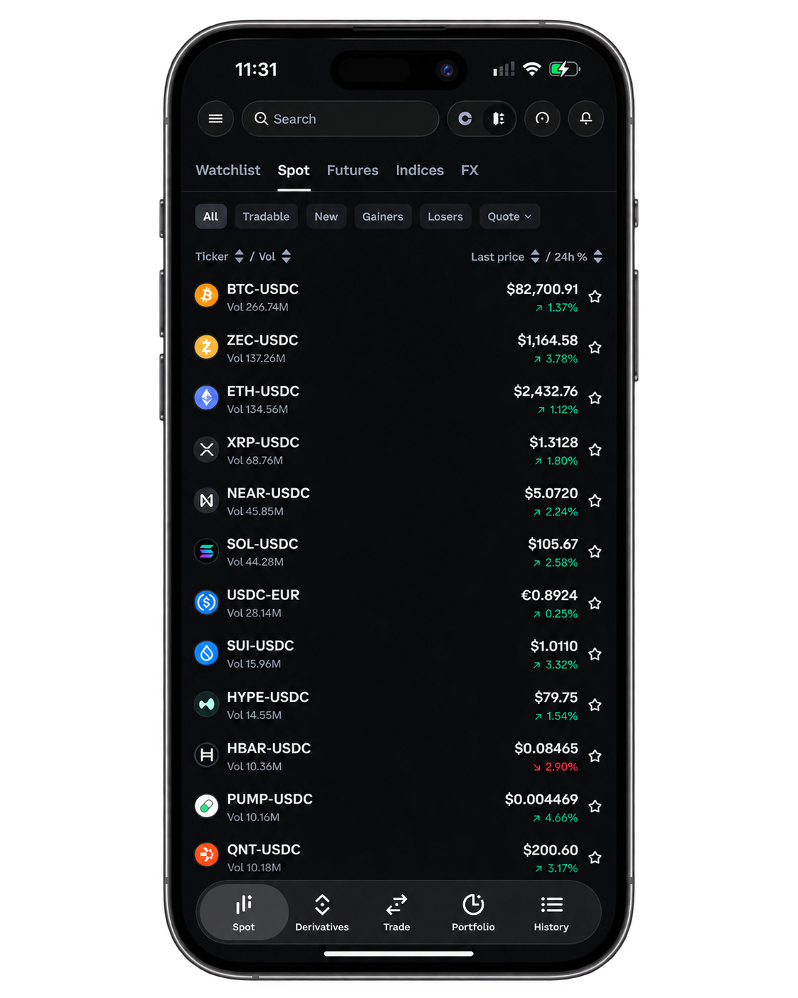 coinbase exchange crypto trading mobile experience