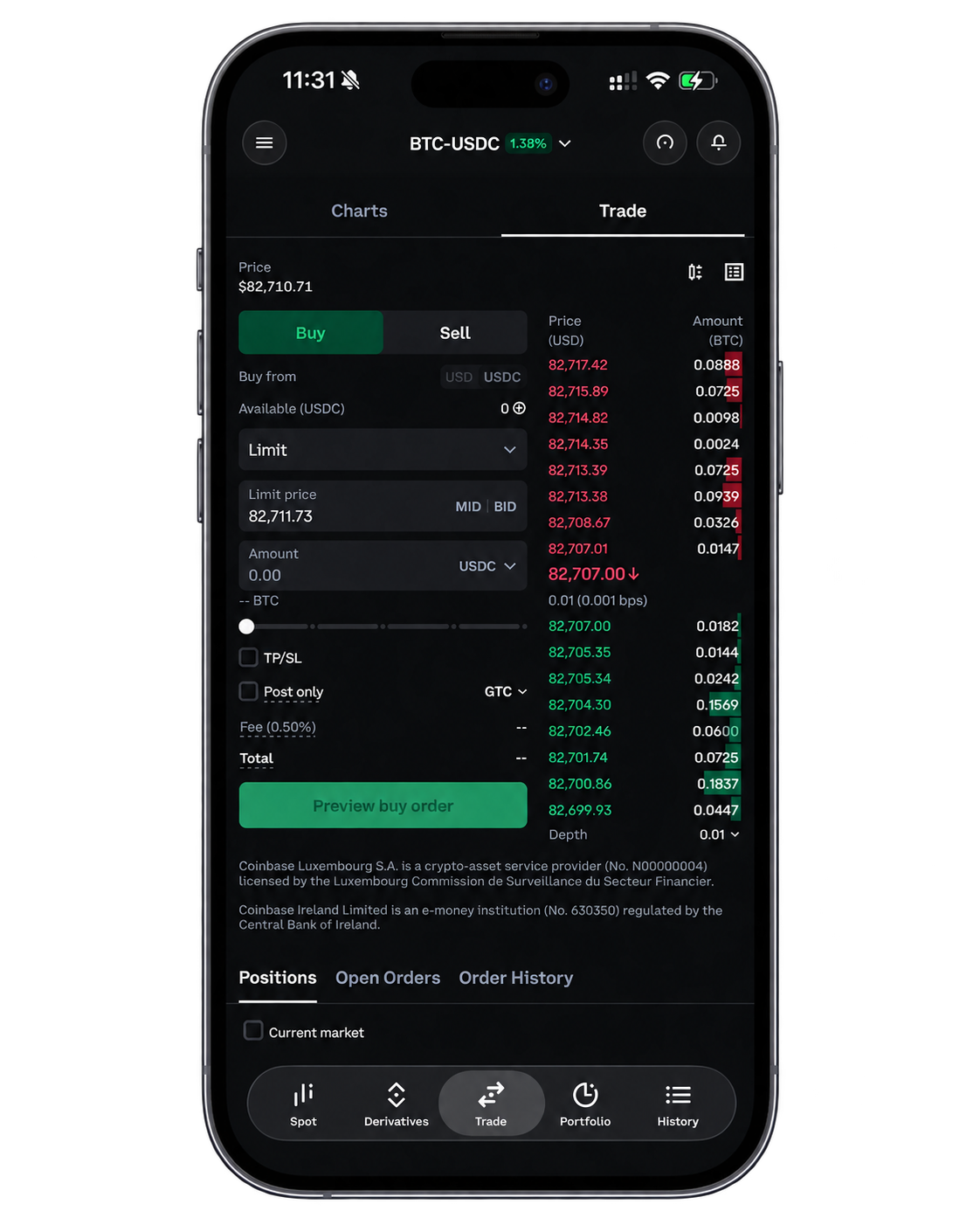 coinbase exchange crypto trading mobile experience