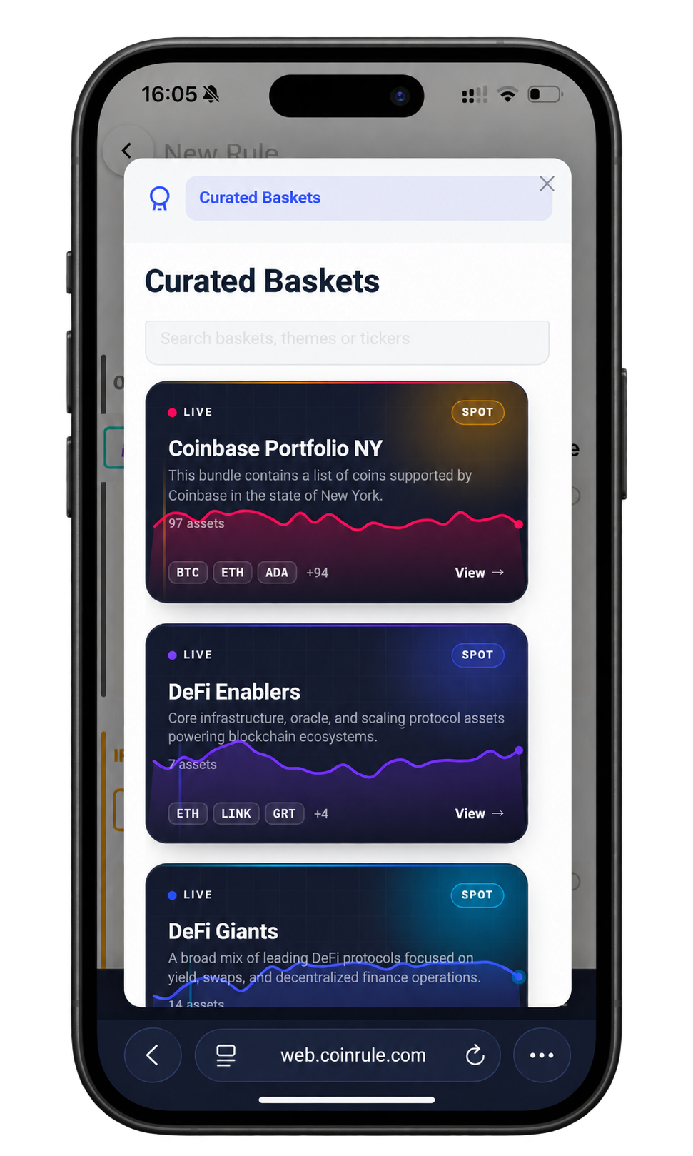 coinrule mobile based app crypto trading bot