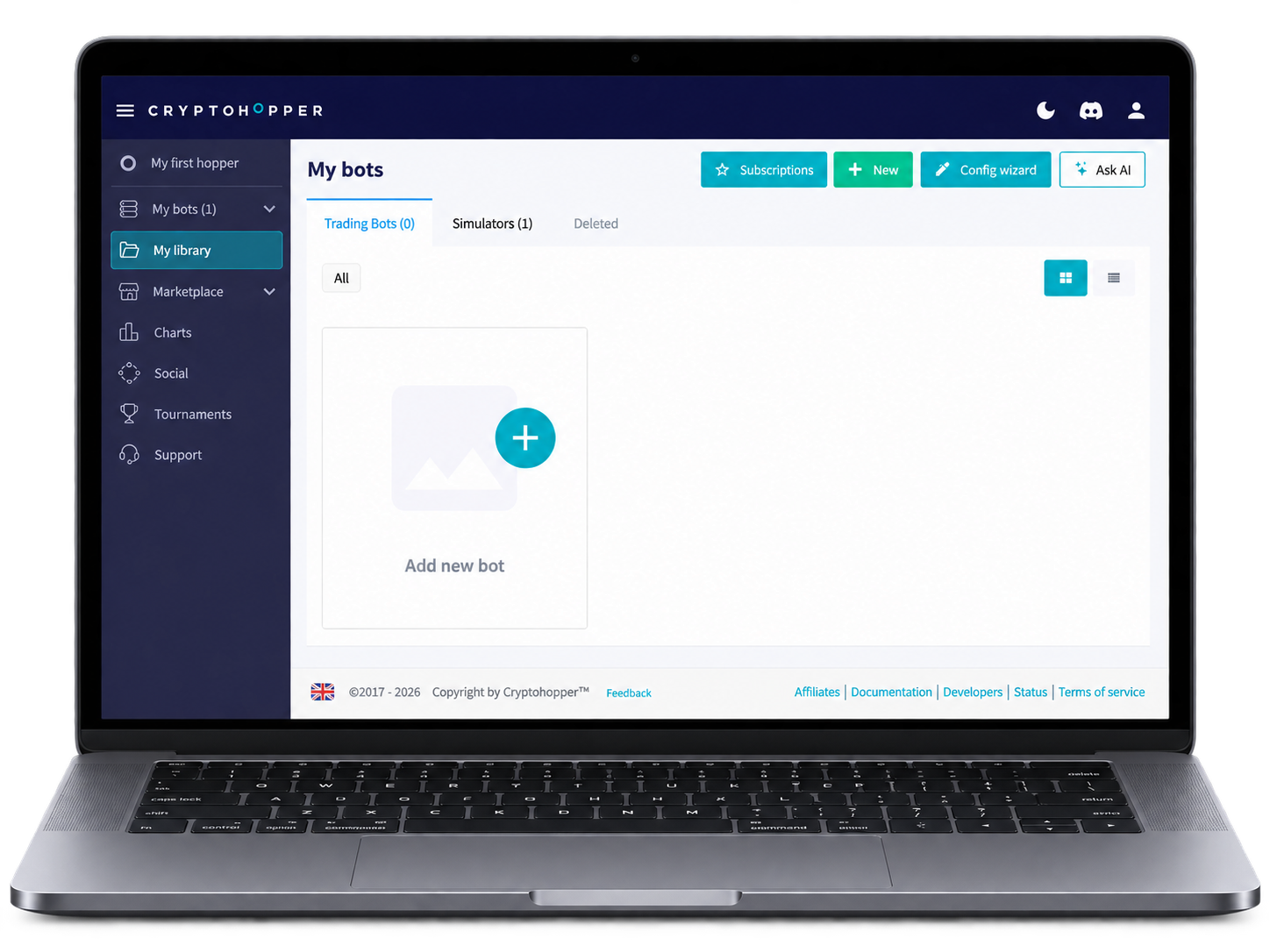 cryptohopper trading bot cryptocurrency on PC