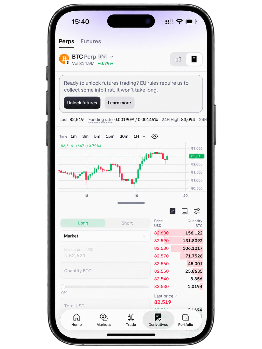 kraken exchange crypto mobile experience