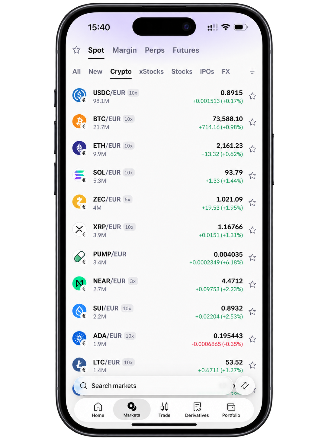 kraken exchange crypto mobile experience