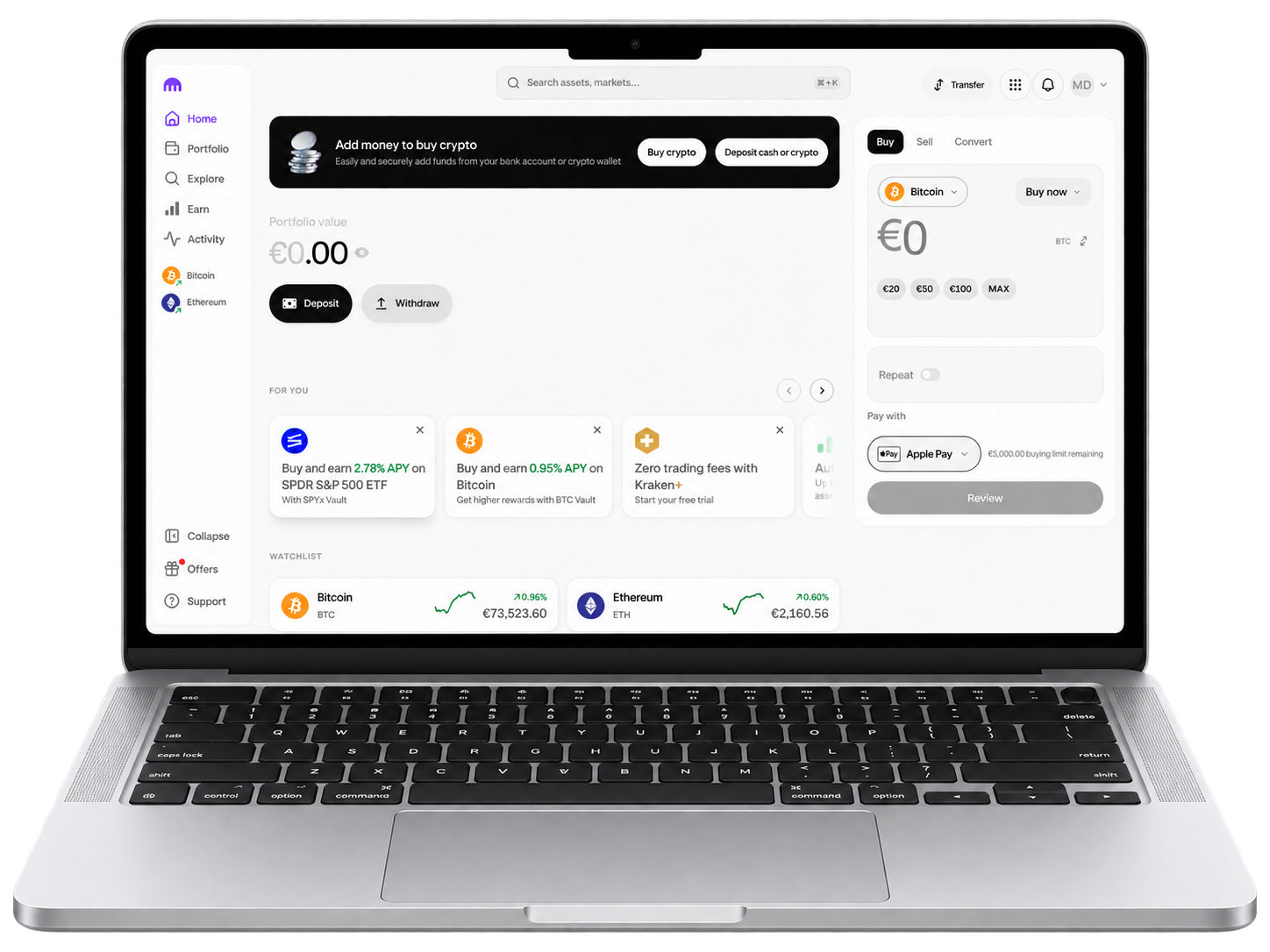kraken PC crypto experience crypto exchange
