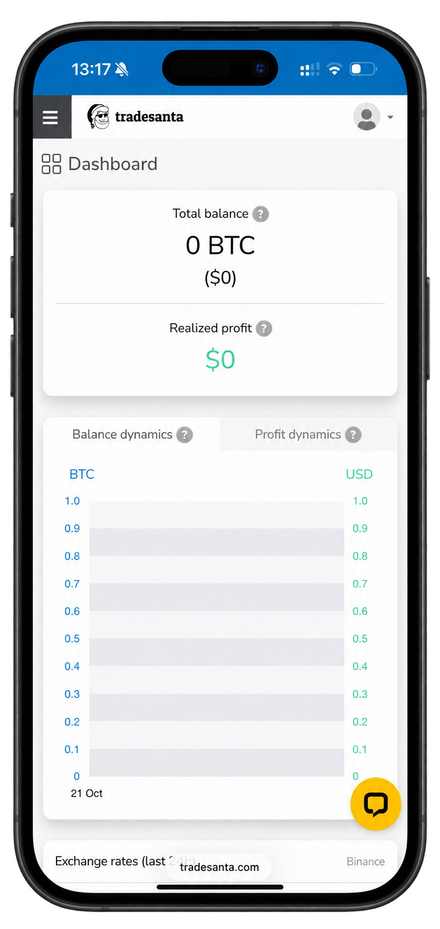 tradesanta crypto trading bot mobile app and version