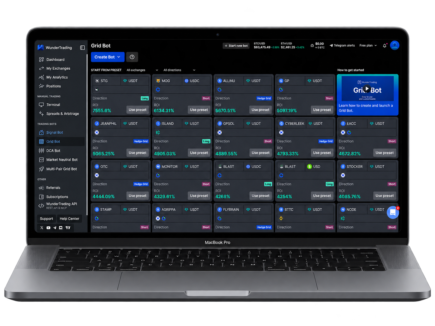 wundertrading crypto tradaing bot pc experience