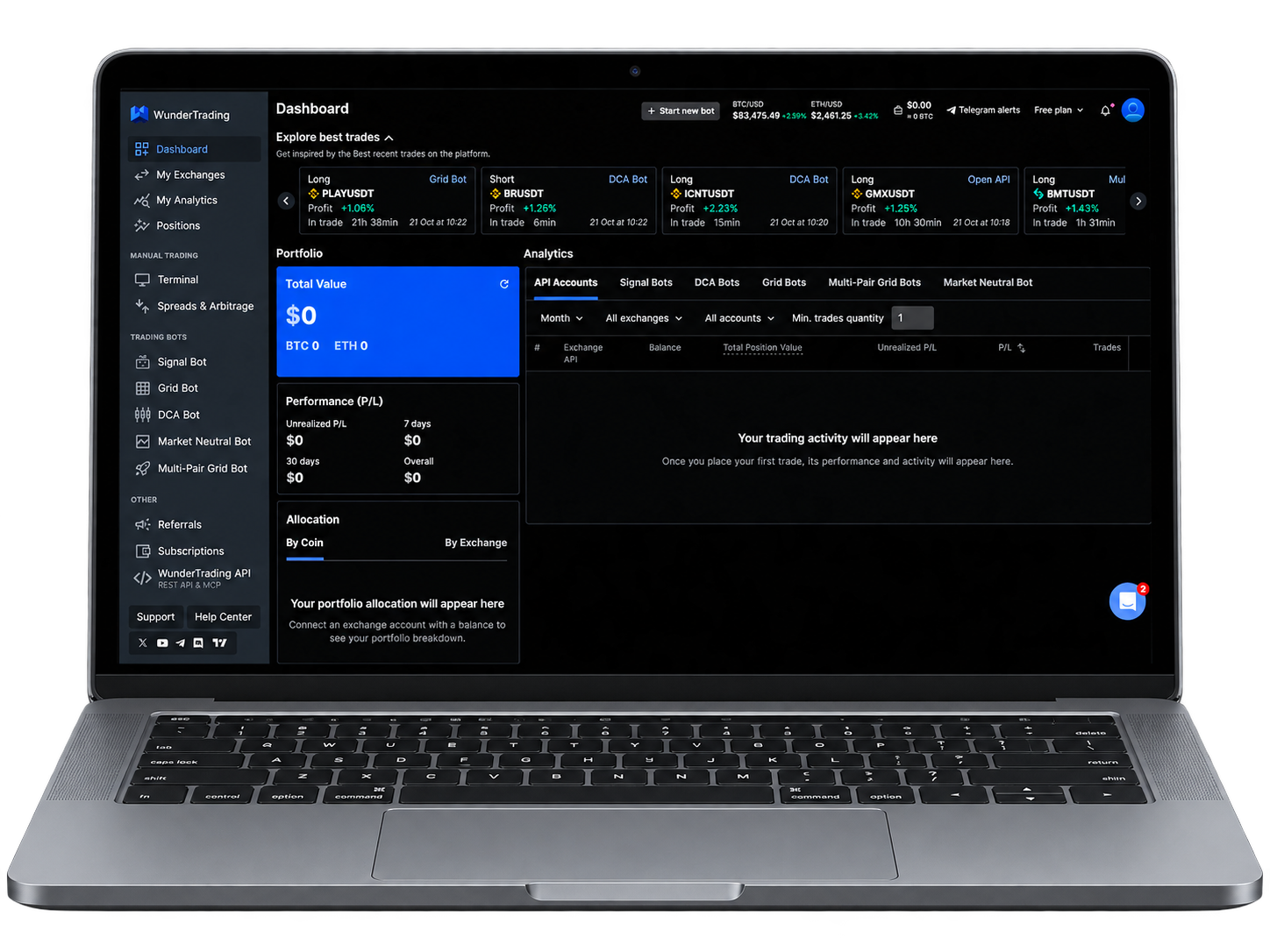 wundertrading crypto tradaing bot pc experience 7